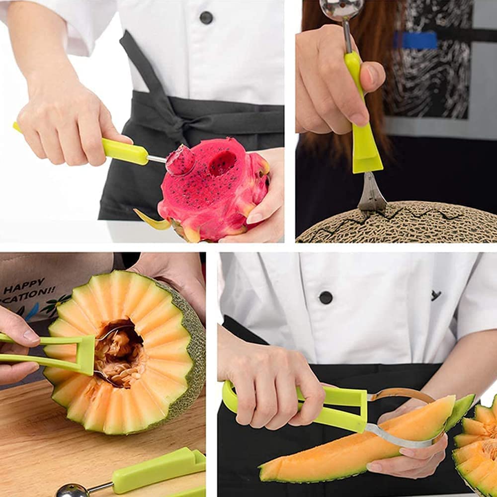 4 in 1 Stainless Steel Watermelon Cutter Fruit Carving Tools Set