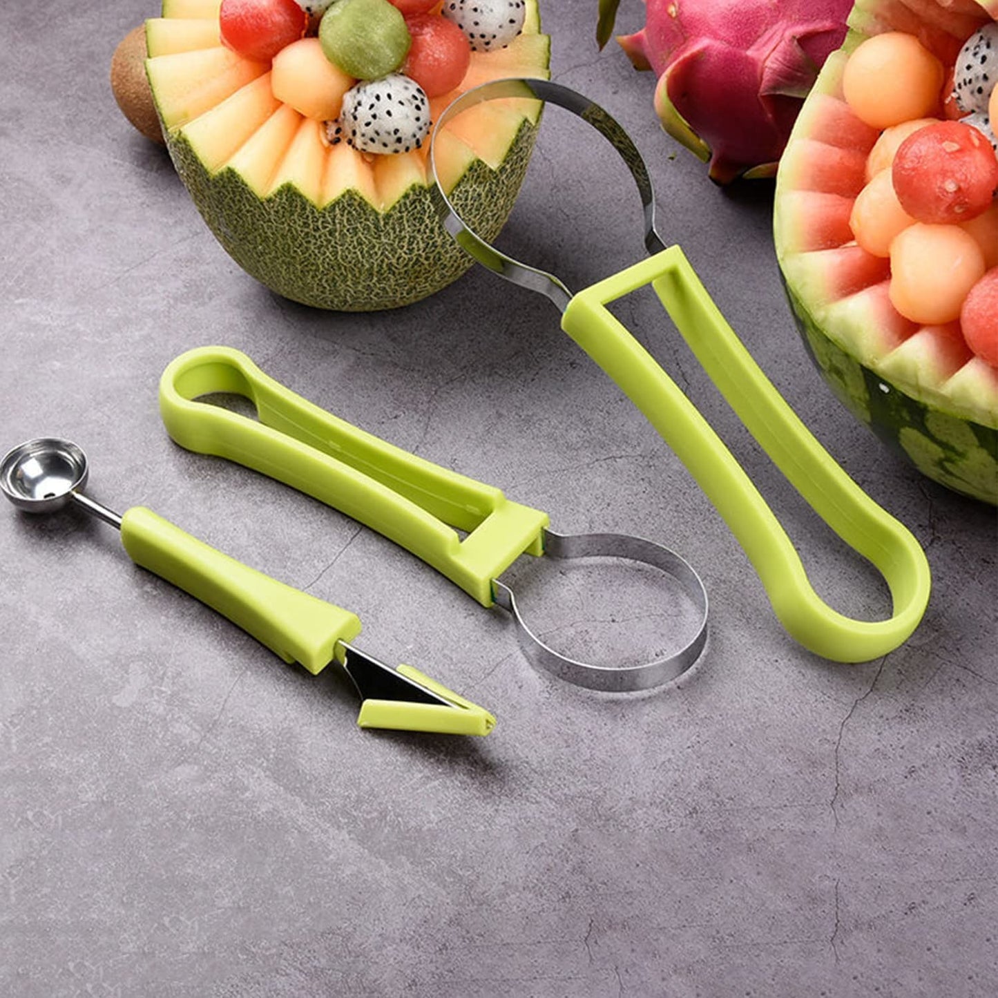 4 in 1 Stainless Steel Watermelon Cutter Fruit Carving Tools Set