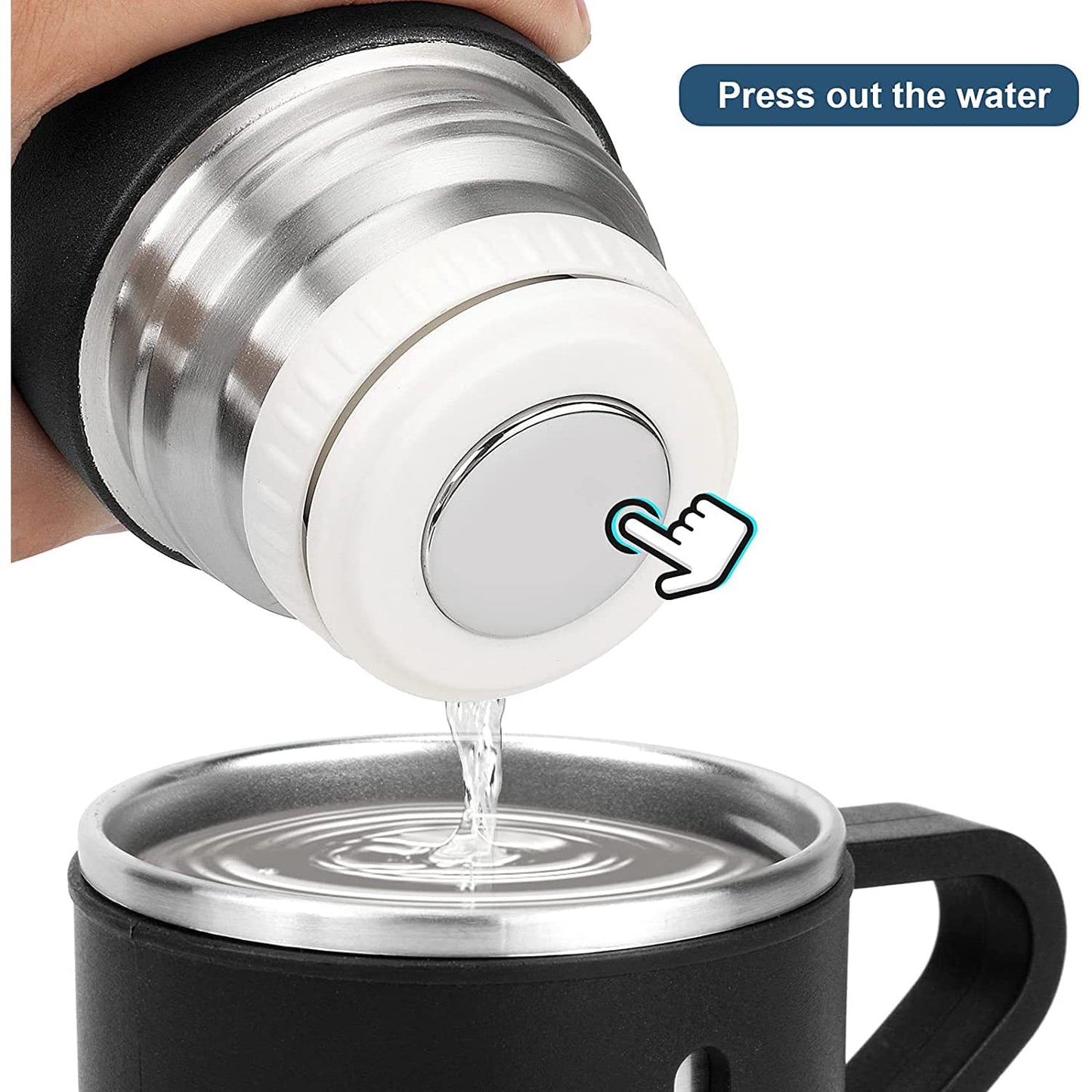 PERFECTER Premium Bottle with 3 Cups for Coffee Hot Drink and Cold Drink